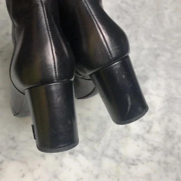 Yves Saint Laurent Women's Black Leather Ankle Boots - Picture 10 of 16